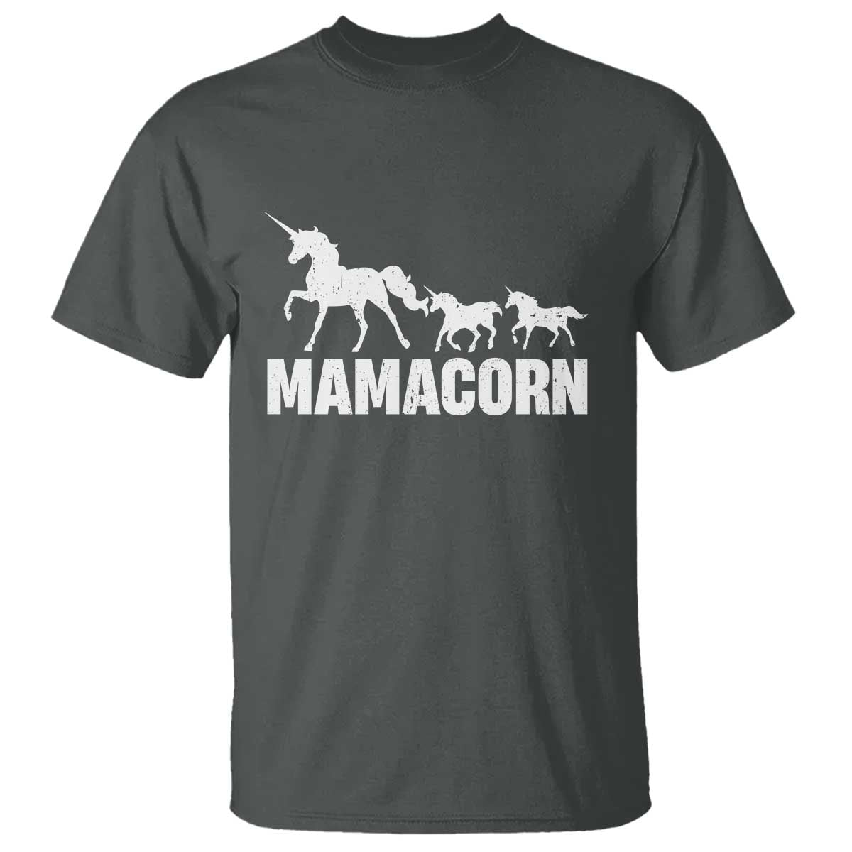 Funny Mama Unicorn T Shirt Mamacorn Mother's Day TS11 Dark Heather Print Your Wear