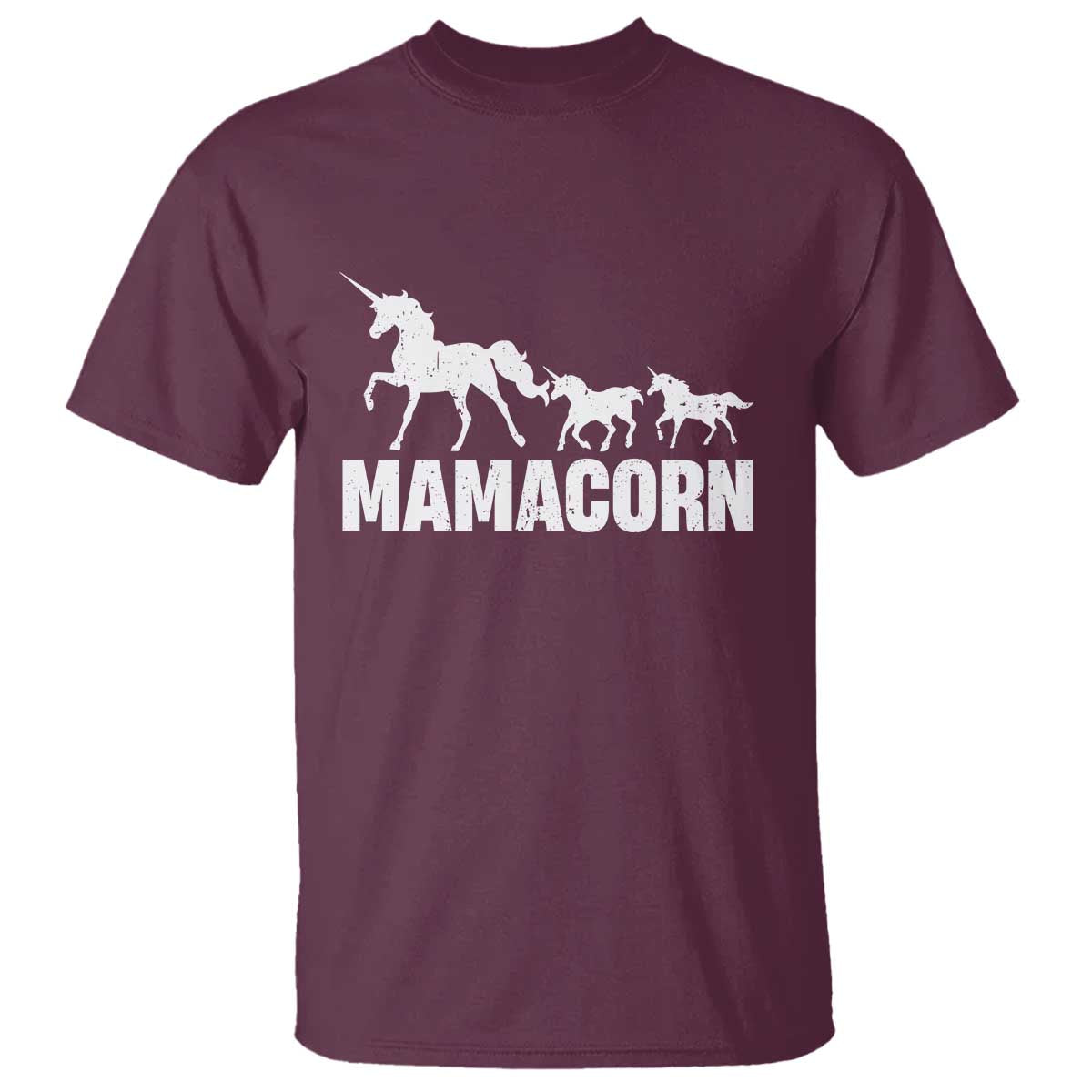 Funny Mama Unicorn T Shirt Mamacorn Mother's Day TS11 Maroon Print Your Wear