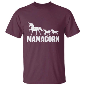 Funny Mama Unicorn T Shirt Mamacorn Mother's Day TS11 Maroon Print Your Wear