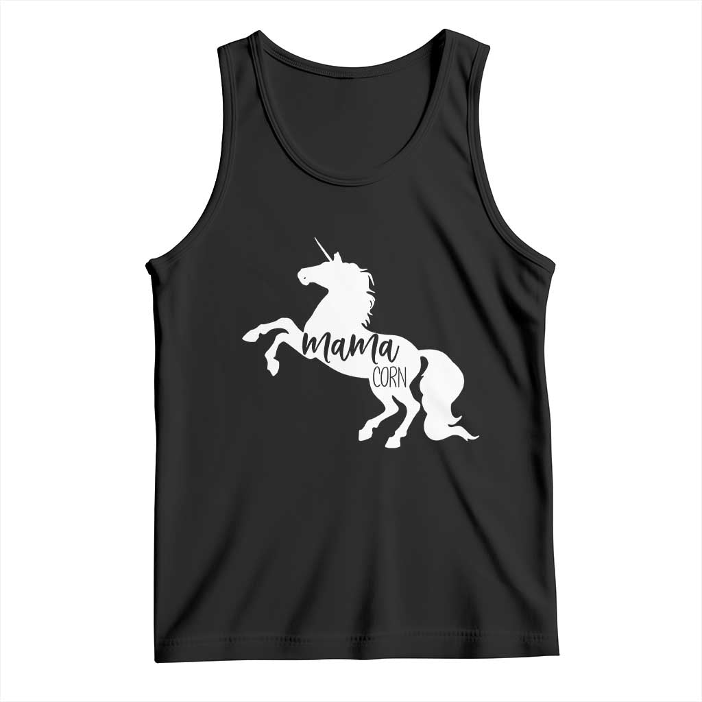 Funny Mama Unicorn Tank Top Mamacorn Mommy Mother's Day TS11 Black Print Your Wear