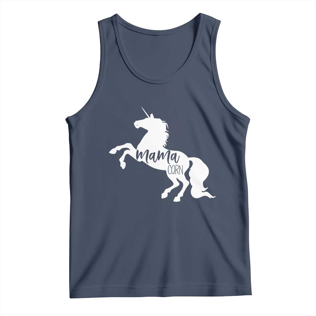Funny Mama Unicorn Tank Top Mamacorn Mommy Mother's Day TS11 Navy Print Your Wear