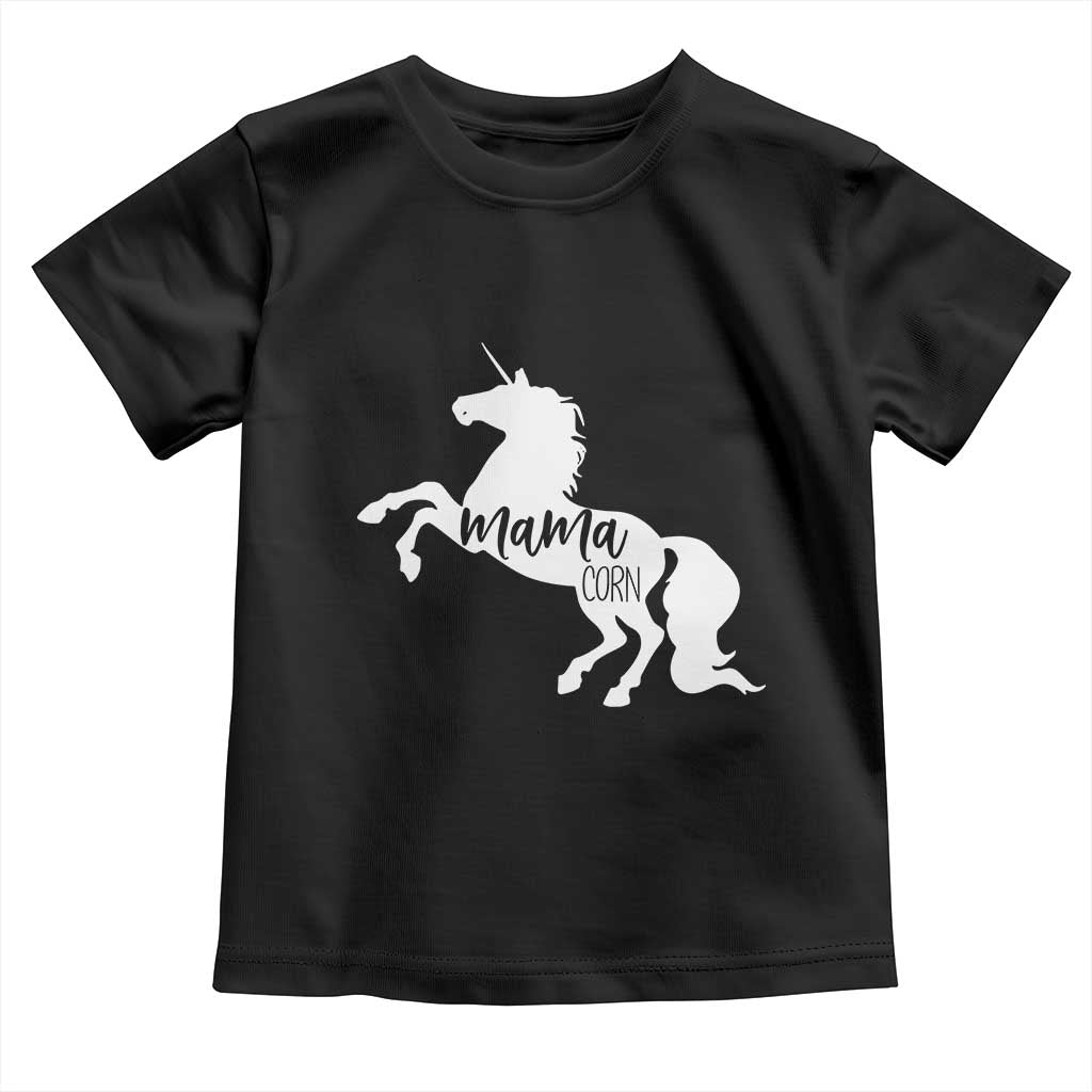 Funny Mama Unicorn Toddler T Shirt Mamacorn Mommy Mother's Day TS11 Black Print Your Wear