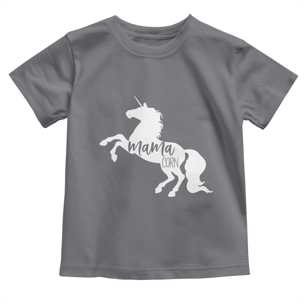 Funny Mama Unicorn Toddler T Shirt Mamacorn Mommy Mother's Day TS11 Charcoal Print Your Wear