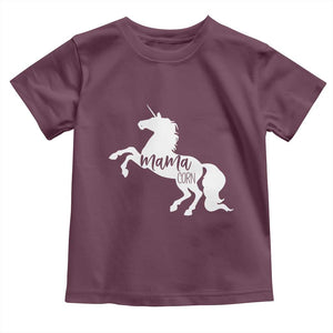 Funny Mama Unicorn Toddler T Shirt Mamacorn Mommy Mother's Day TS11 Maroon Print Your Wear