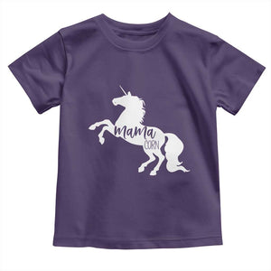 Funny Mama Unicorn Toddler T Shirt Mamacorn Mommy Mother's Day TS11 Purple Print Your Wear