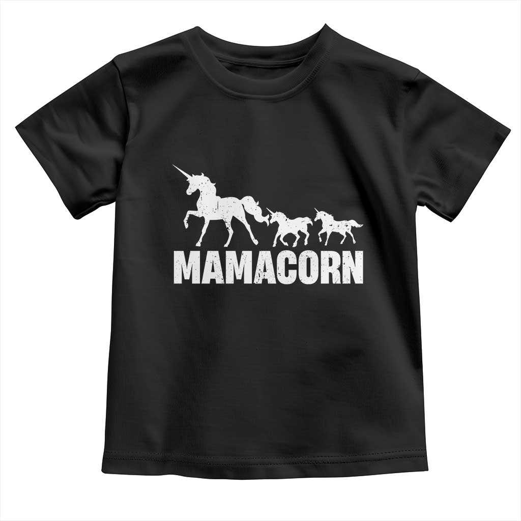 Funny Mama Unicorn Toddler T Shirt Mamacorn Mother's Day TS11 Black Print Your Wear