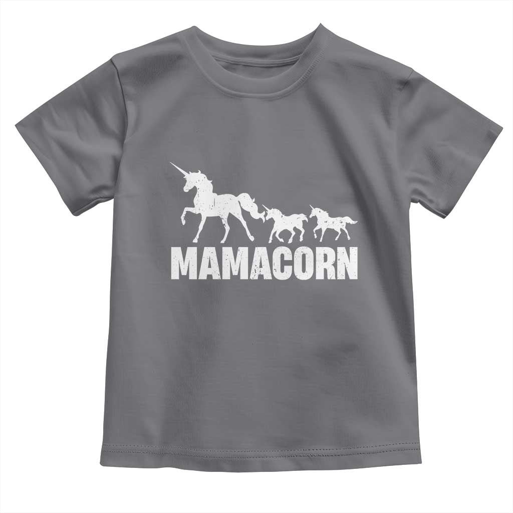 Funny Mama Unicorn Toddler T Shirt Mamacorn Mother's Day TS11 Charcoal Print Your Wear