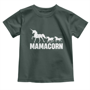 Funny Mama Unicorn Toddler T Shirt Mamacorn Mother's Day TS11 Dark Forest Green Print Your Wear