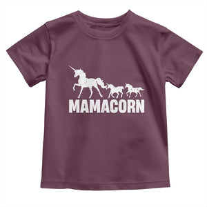 Funny Mama Unicorn Toddler T Shirt Mamacorn Mother's Day TS11 Maroon Print Your Wear