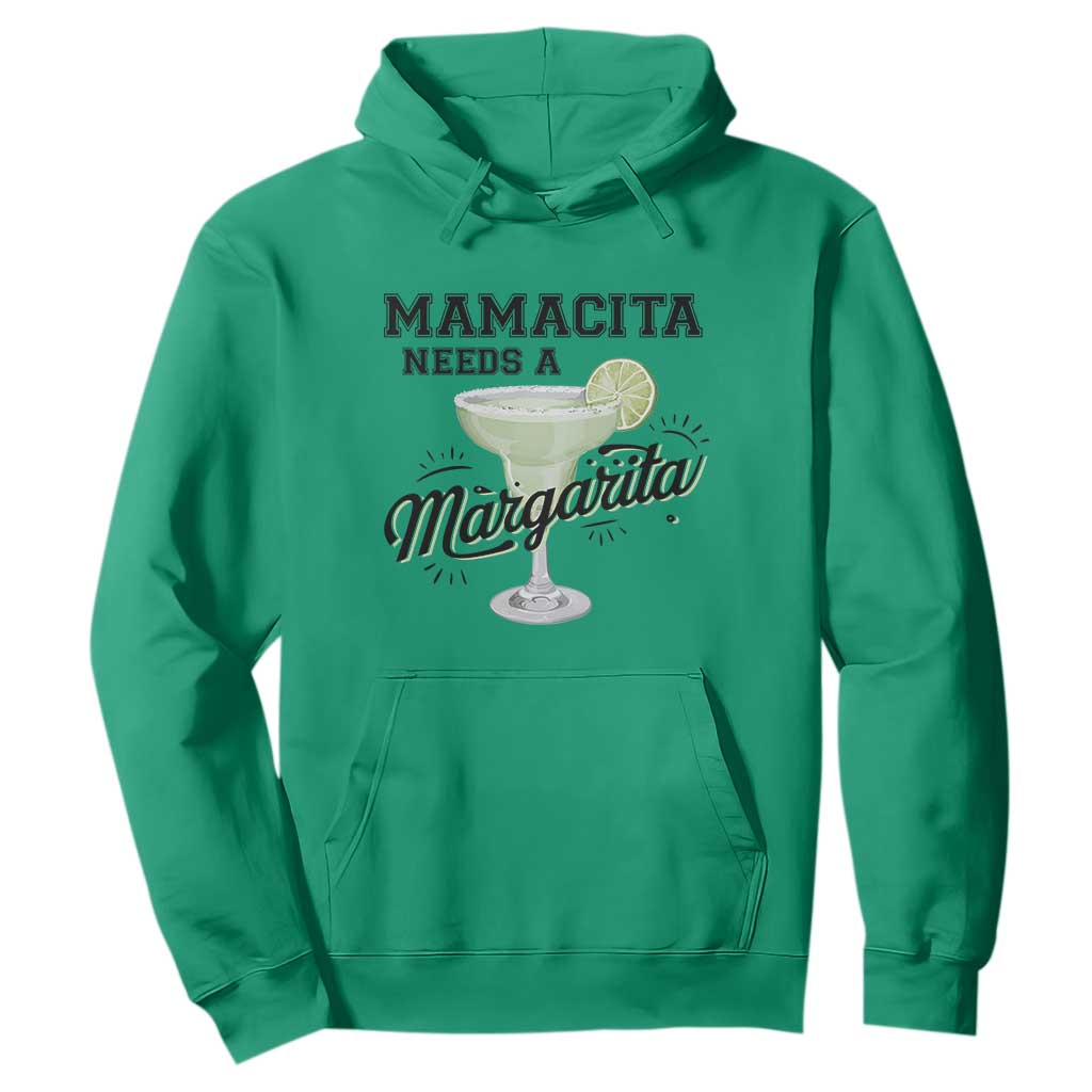Funny Mamacita Needs A Margarita Hoodie Magarita Cocktail Lover TS11 Irish Green Print Your Wear