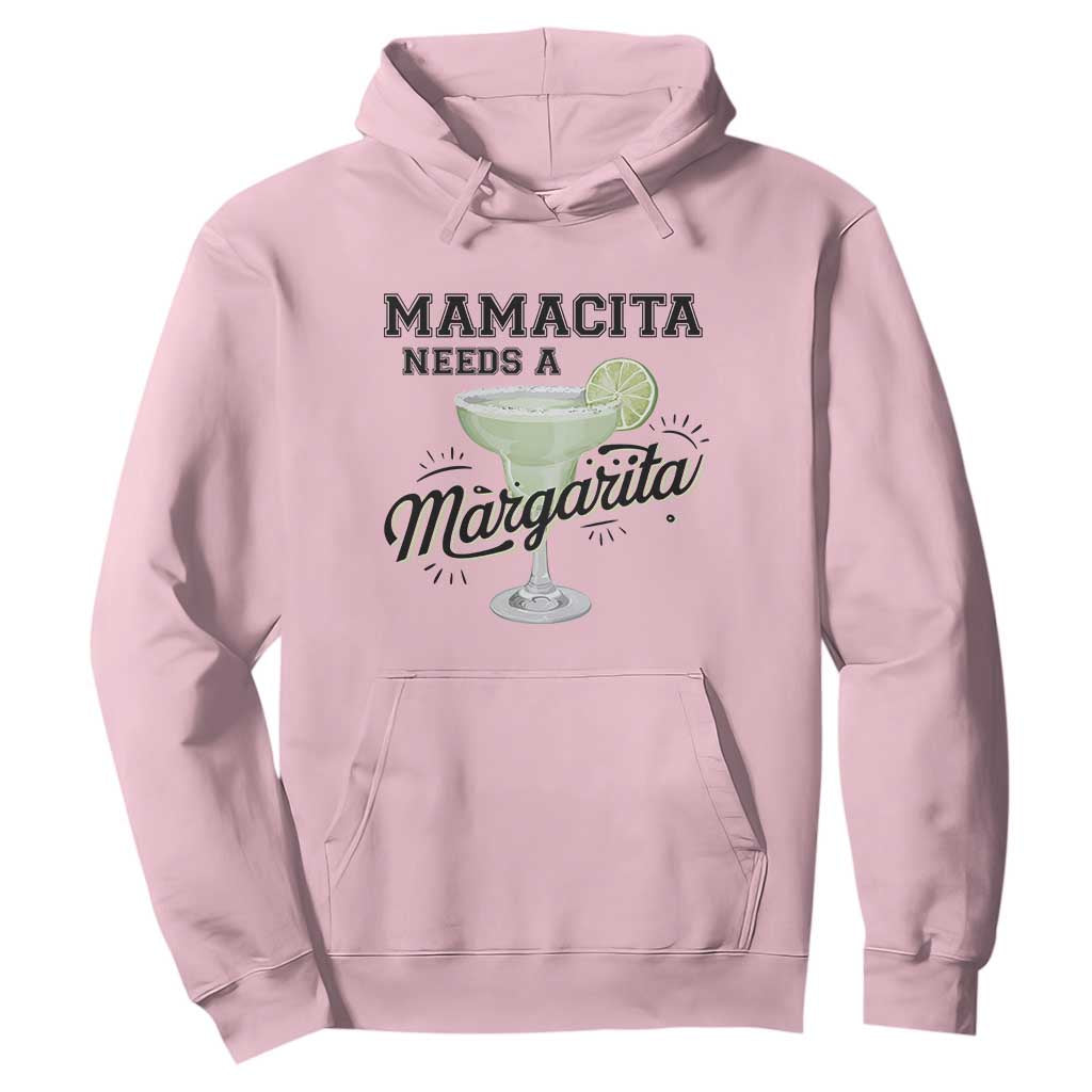 Funny Mamacita Needs A Margarita Hoodie Magarita Cocktail Lover TS11 Light Pink Print Your Wear