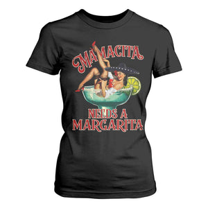 Funny Mamacita Needs A Margarita T Shirt For Women Magarita Cocktail Mexican Pin Up Girl TS11 Black Print Your Wear