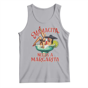 Funny Mamacita Needs A Margarita Tank Top Magarita Cocktail Mexican Pin Up Girl TS11 Athletic Heather Print Your Wear