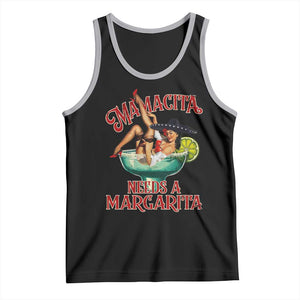 Funny Mamacita Needs A Margarita Tank Top Magarita Cocktail Mexican Pin Up Girl TS11 Black Athletic Heather Print Your Wear