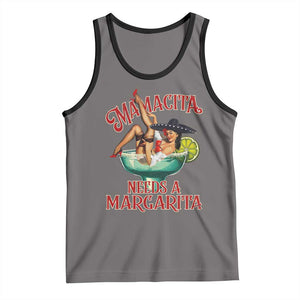 Funny Mamacita Needs A Margarita Tank Top Magarita Cocktail Mexican Pin Up Girl TS11 Deep Heather Black Print Your Wear