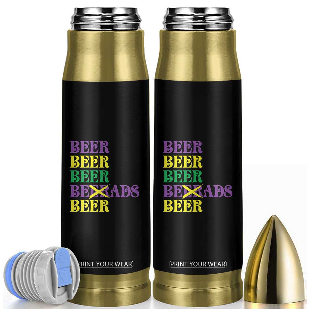 Funny Mardi Gras Drinking Bullet Tumbler Retro Beads Beer Carnival Party TS11 Black Print Your Wear