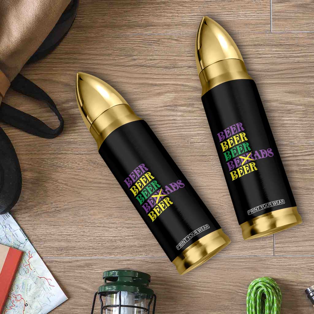 Funny Mardi Gras Drinking Bullet Tumbler Retro Beads Beer Carnival Party TS11 Print Your Wear