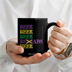 Funny Mardi Gras Drinking Coffee Mug Retro Beads Beer Carnival Party TS11 Print Your Wear