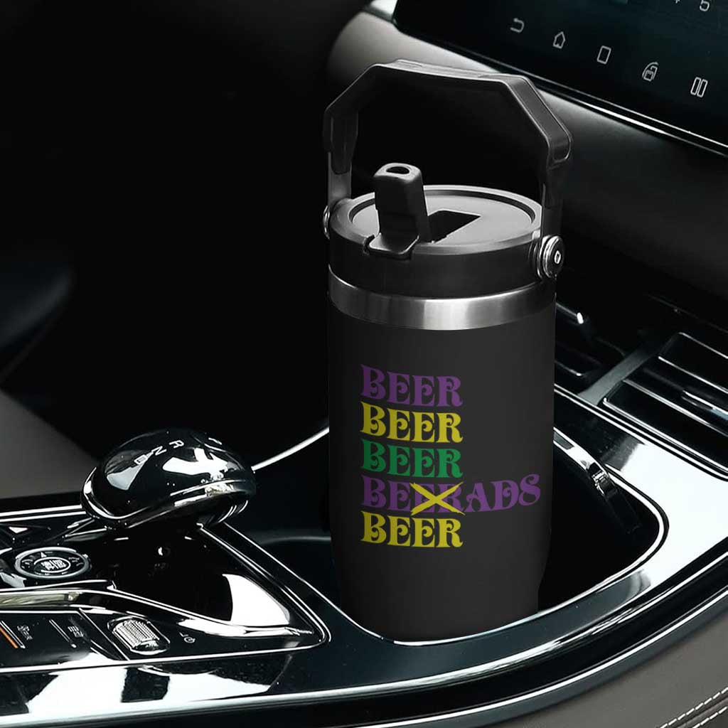 Funny Mardi Gras Drinking Flip Straw Tumbler Retro Beads Beer Carnival Party TS11 Print Your Wear