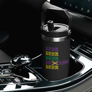 Funny Mardi Gras Drinking Flip Straw Tumbler Retro Beads Beer Carnival Party TS11 Print Your Wear
