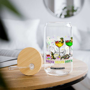 Funny Mardi Gras Drinking Glass Can Drink Drank Drunk Glass Of Wine Alligators TS11 Print Your Wear