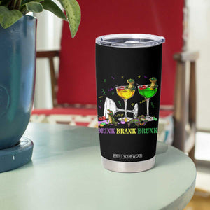 Funny Mardi Gras Drinking Tumbler Cup Drink Drank Drunk Glass Of Wine Alligators TS11 Print Your Wear