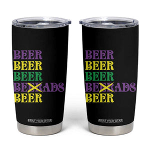 Funny Mardi Gras Drinking Tumbler Cup Retro Beads Beer Carnival Party TS11 Black Print Your Wear