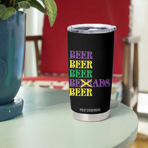Funny Mardi Gras Drinking Tumbler Cup Retro Beads Beer Carnival Party TS11 Print Your Wear