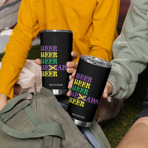 Funny Mardi Gras Drinking Tumbler Cup Retro Beads Beer Carnival Party TS11 Print Your Wear