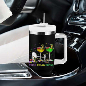 Funny Mardi Gras Drinking Tumbler With Handle Drink Drank Drunk Glass Of Wine Alligators TS11 Print Your Wear