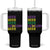 Funny Mardi Gras Drinking Tumbler With Handle Retro Beads Beer Carnival Party TS11 One Size: 40 oz Black Print Your Wear