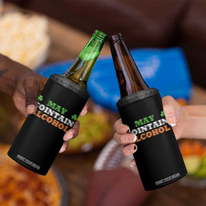 Funny May Contain Alcohol 4 in 1 Can Cooler Tumbler Irish Beer Drinking St Patrick's Day Shamrock TS11 Print Your Wear