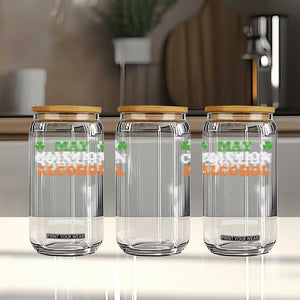 Funny May Contain Alcohol Glass Can Irish Beer Drinking St Patrick's Day Shamrock TS11 Print Your Wear