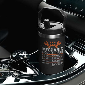 Funny Mechanic Hourly Rate Auto Car Mechanic Labor Rates Flip Straw Tumbler TS11 Print Your Wear