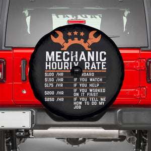 Funny Mechanic Hourly Rate Auto Car Mechanic Labor Rates Spare Tire Cover TS11 Black Print Your Wear