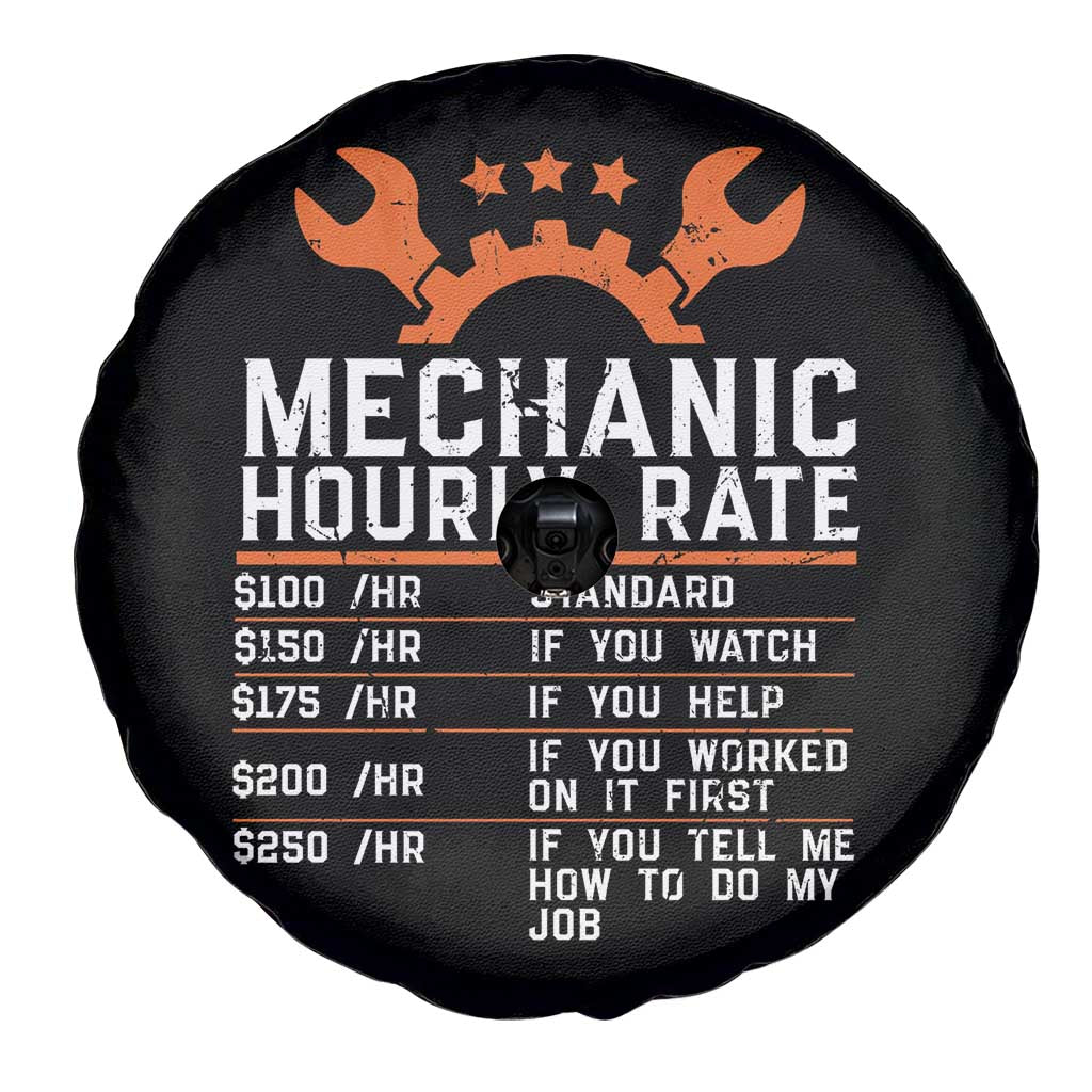 Funny Mechanic Hourly Rate Auto Car Mechanic Labor Rates Spare Tire Cover TS11 Print Your Wear