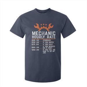 Funny Mechanic Hourly Rate Auto Car Mechanic Labor Rates T Shirt For Kid TS11 Navy Print Your Wear