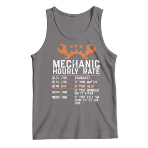Funny Mechanic Hourly Rate Auto Car Mechanic Labor Rates Tank Top TS11 Deep Heather Print Your Wear