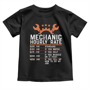 Funny Mechanic Hourly Rate Auto Car Mechanic Labor Rates Toddler T Shirt TS11 Black Print Your Wear