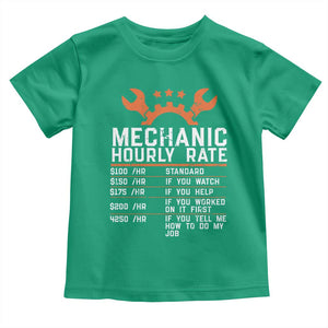Funny Mechanic Hourly Rate Auto Car Mechanic Labor Rates Toddler T Shirt TS11 Irish Green Print Your Wear