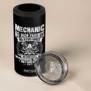 Funny Mechanic No Rich Parents No Assistance No Handouts 4 in 1 Can Cooler Tumbler Car Mechanic Garage TS11 Print Your Wear