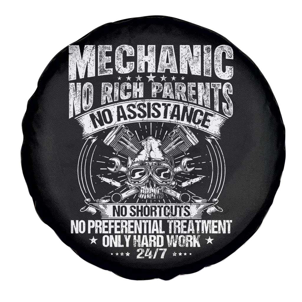 Funny Mechanic No Rich Parents No Assistance No Handouts Spare Tire Cover Car Mechanic Garage TS11 Print Your Wear