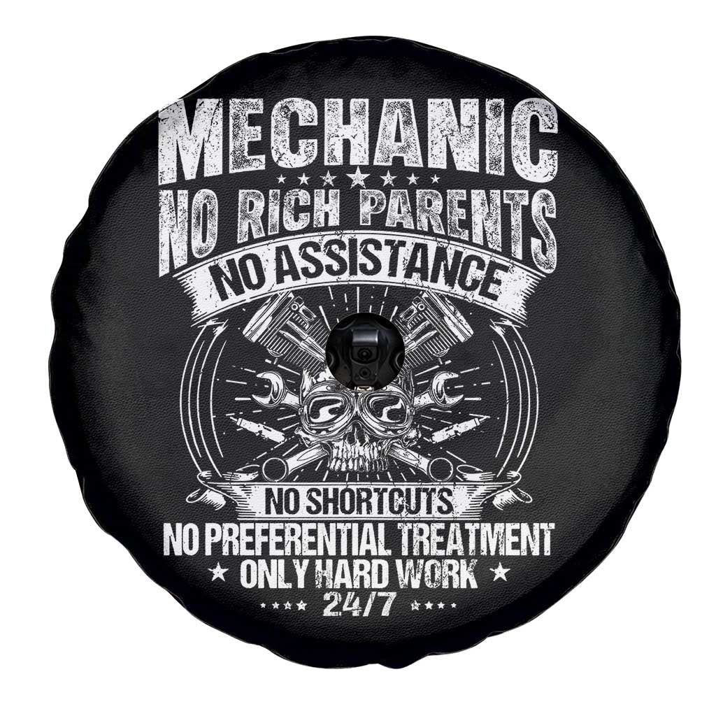 Funny Mechanic No Rich Parents No Assistance No Handouts Spare Tire Cover Car Mechanic Garage TS11 Print Your Wear