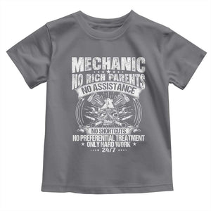 Funny Mechanic No Rich Parents No Assistance No Handouts Toddler T Shirt Car Mechanic Garage TS11 Charcoal Print Your Wear