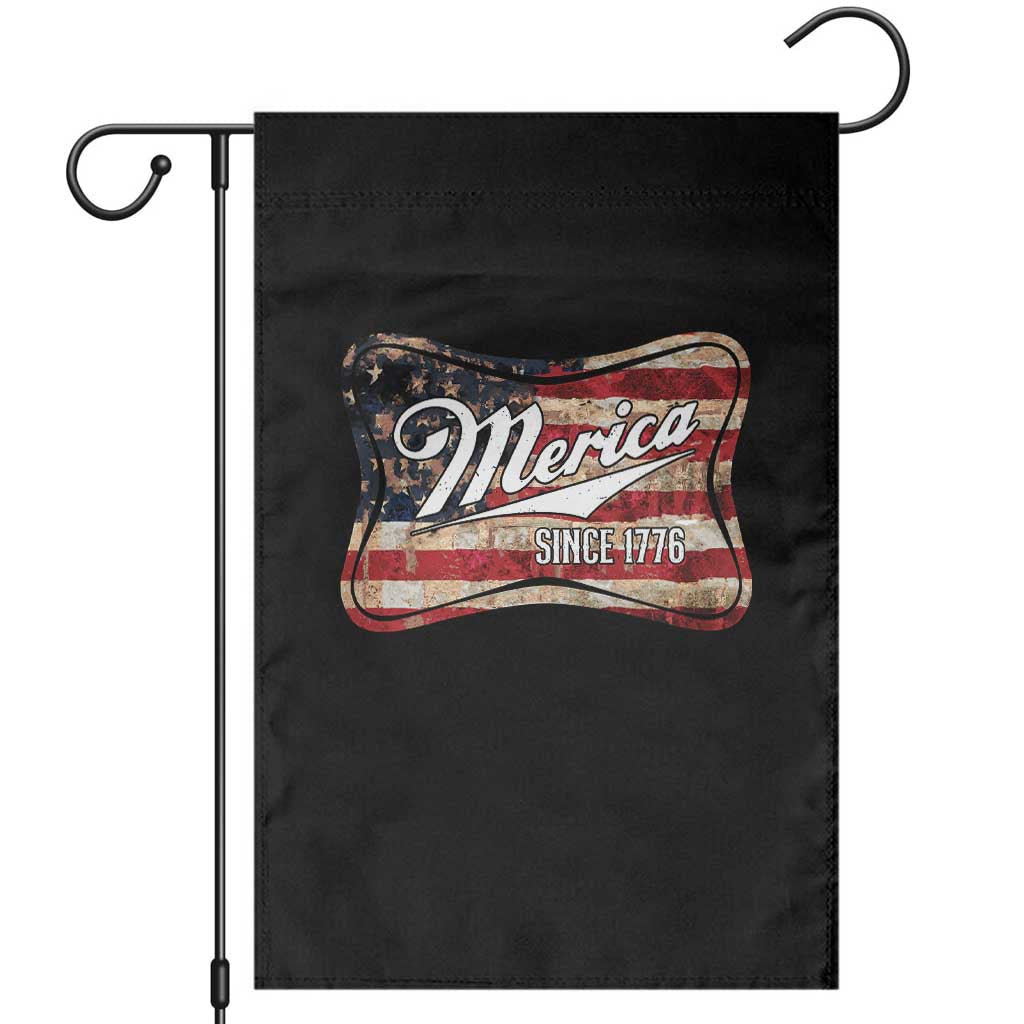 Funny Merica Since 1776 Garden Flag 4th of July Beer Lover American Flag TS11 Black Print Your Wear