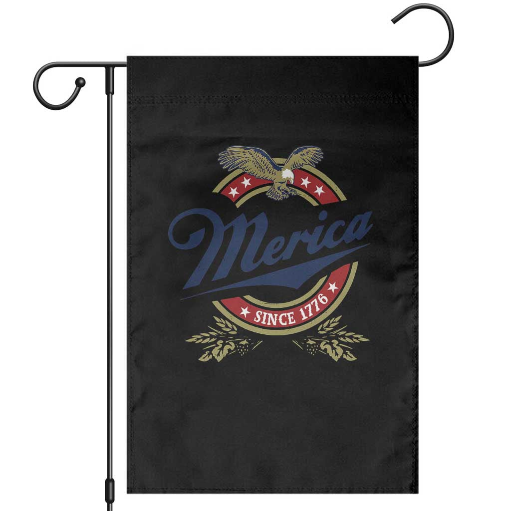 Funny Merica Since 1776 Garden Flag 4th of July Beer Lover Eagle TS11 Black Print Your Wear