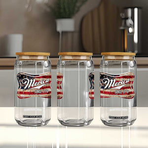 Funny Merica Since 1776 Glass Can 4th of July Beer Lover American Flag TS11 Print Your Wear