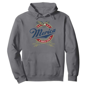 Funny Merica Since 1776 Hoodie 4th of July Beer Lover Eagle TS11 Charcoal Print Your Wear