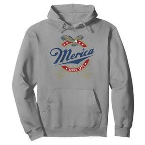 Funny Merica Since 1776 Hoodie 4th of July Beer Lover Eagle TS11 Sport Gray Print Your Wear