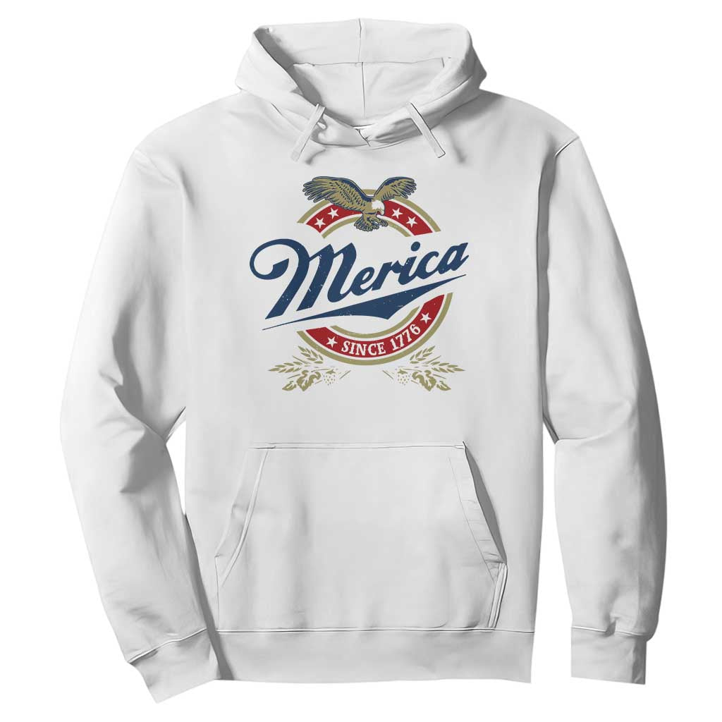 Funny Merica Since 1776 Hoodie 4th of July Beer Lover Eagle TS11 White Print Your Wear
